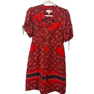 Anthropologie Moulinette Soeurs Silk Shirt Dress, Size 4